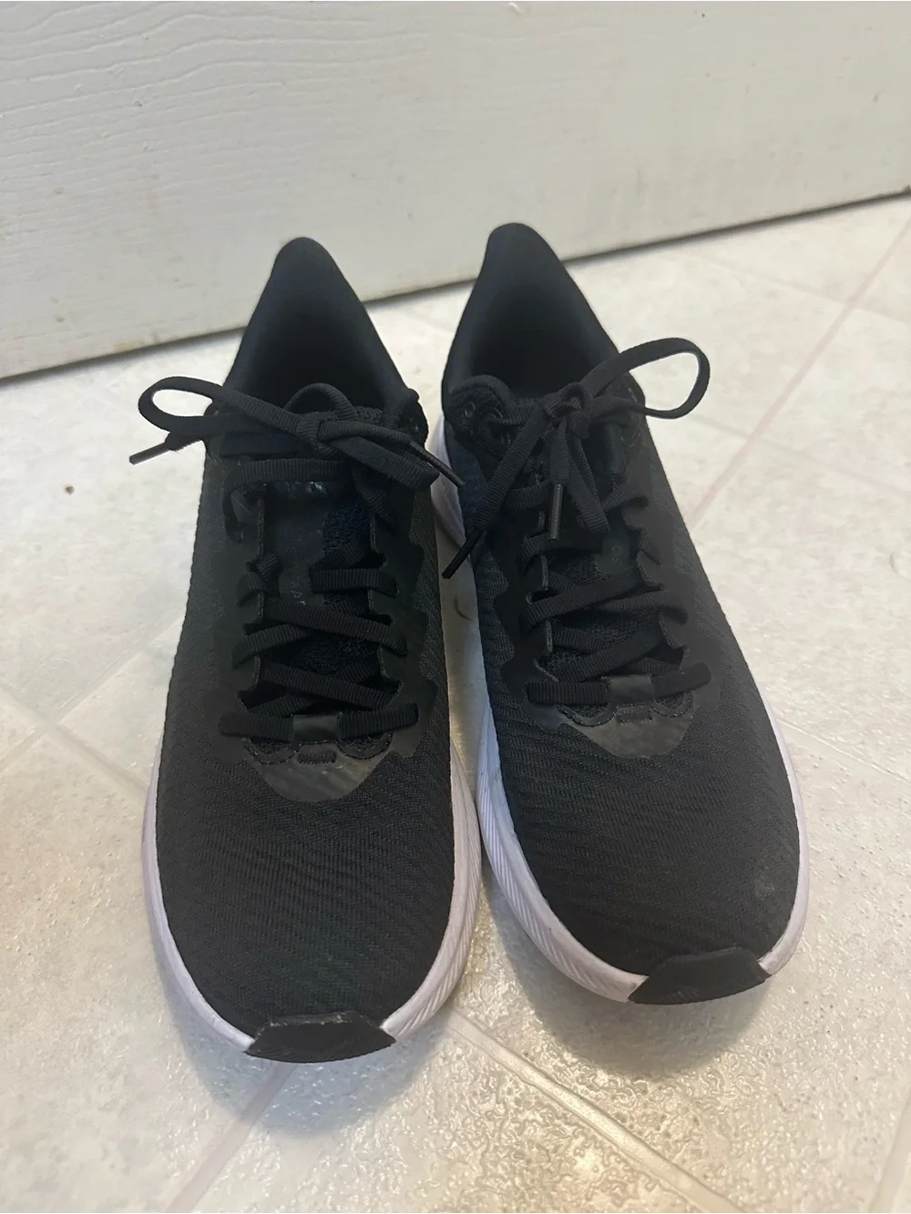 Hoka Men's Running Sneakers in black and White